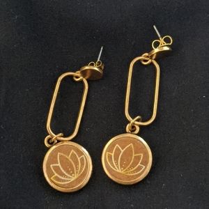 Alex and Ani Rose Gold Path of Life Earrings